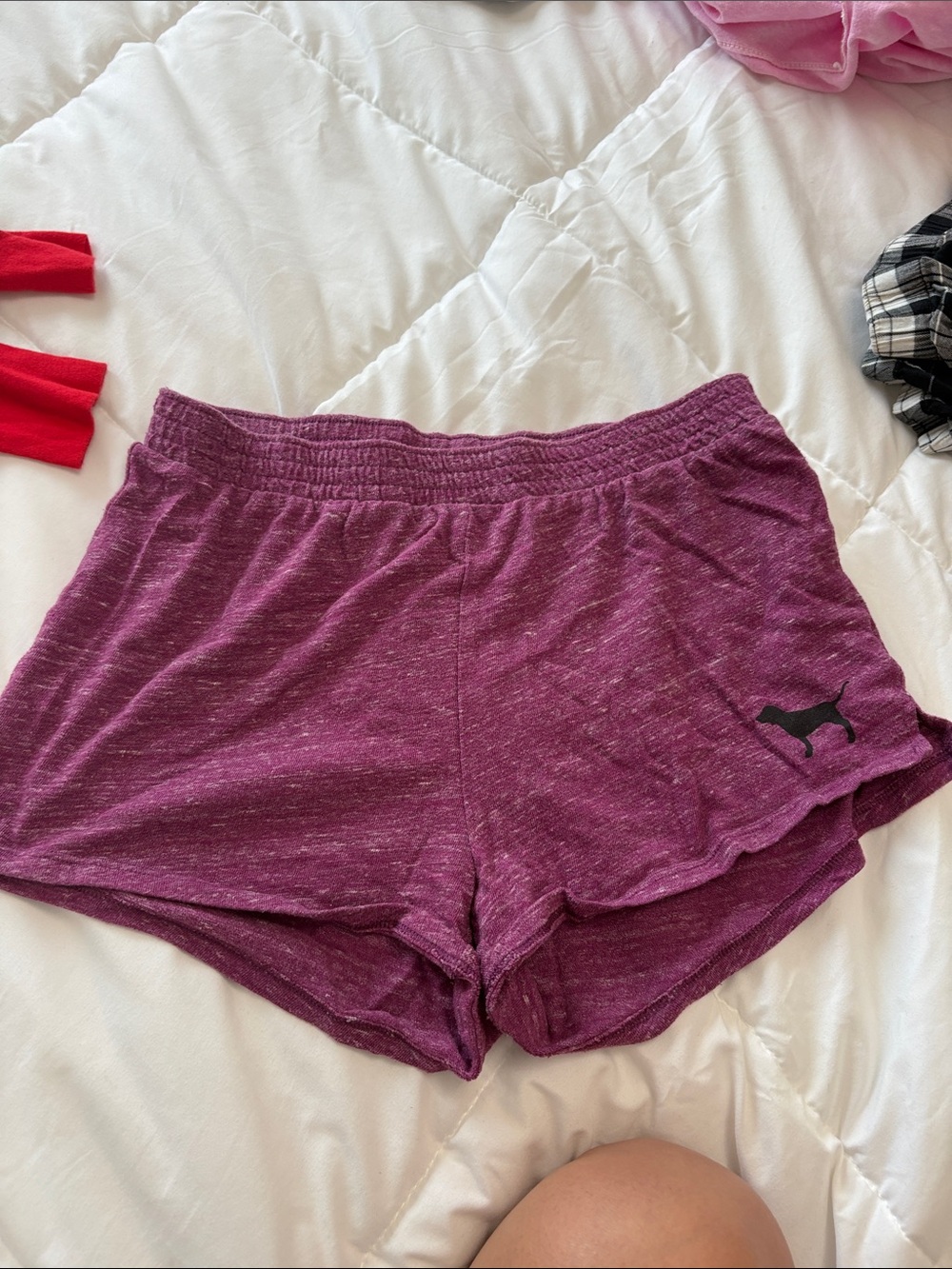 PINK Victoria's Secret Heather Plum Lounge Shorts
